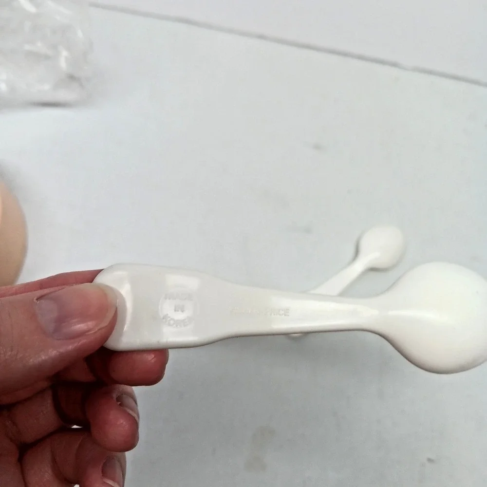 Fisher Price Toy Spoons Vintage White Plastic Doll Accessories Replacement‎ 2pc